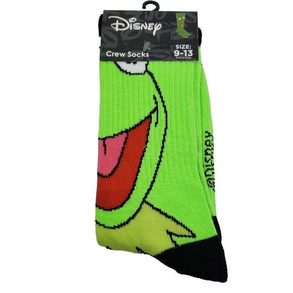Disney Accessories - 4 /$25 Kermit the Frog Crew Socks Unisex The Muppets Jim Henson